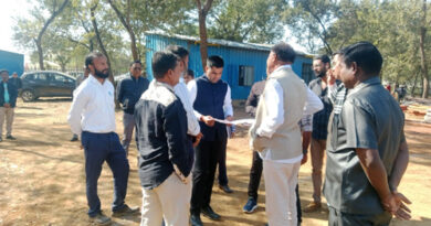 नगर निगम के विकास कार्यों का जायजा : महापौर एवं कलेक्टर ने लिया नालंदा परिसर का निरीक्षण