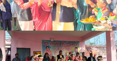 खुज्जी विधायक भोलाराम साहू ने ग्राम बिटाल में लोक कला मंच का किया लोकार्पण